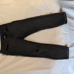 Girls size 9 black ripped skinny jeans